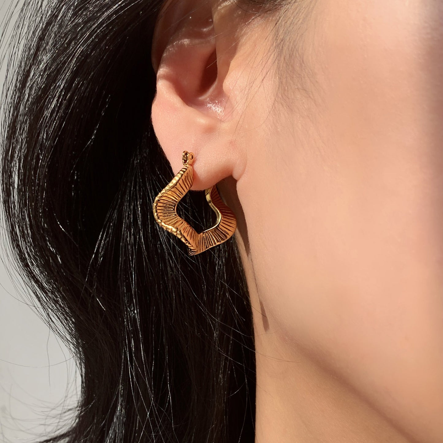 Wavy Hoop Earrings nugget earrings